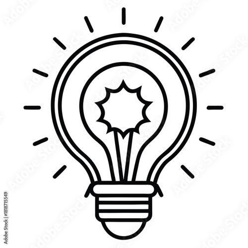 light bulb icon on white background