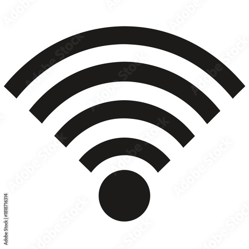 wireless network icon on white background