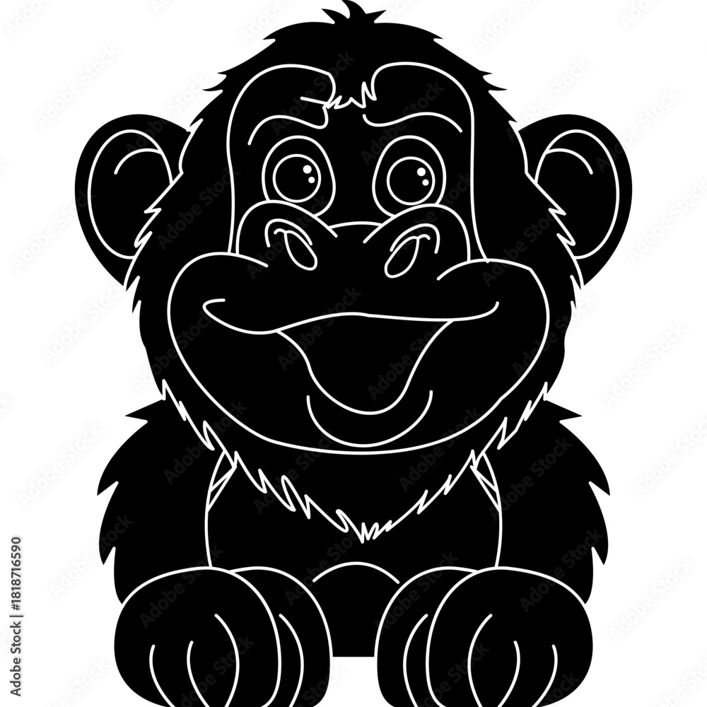 Obraz premium Gorilla Cartoon Icon