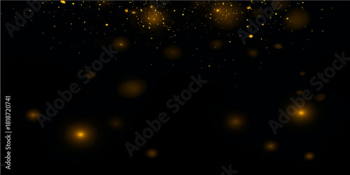 Abstract blue night background with glowing Christmas light particles in seamless motion