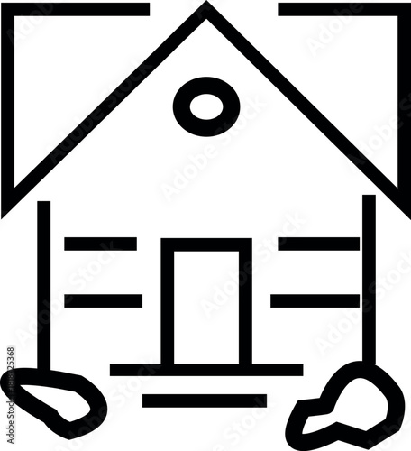 Simple house icon vector
