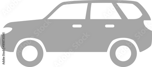 Simple car icon collection isolated on a white background. Front view symbol of auto, vehicle, automobile, sedan, van. Transport, car sharing, or delivery concept icons. Flat style vector illustration