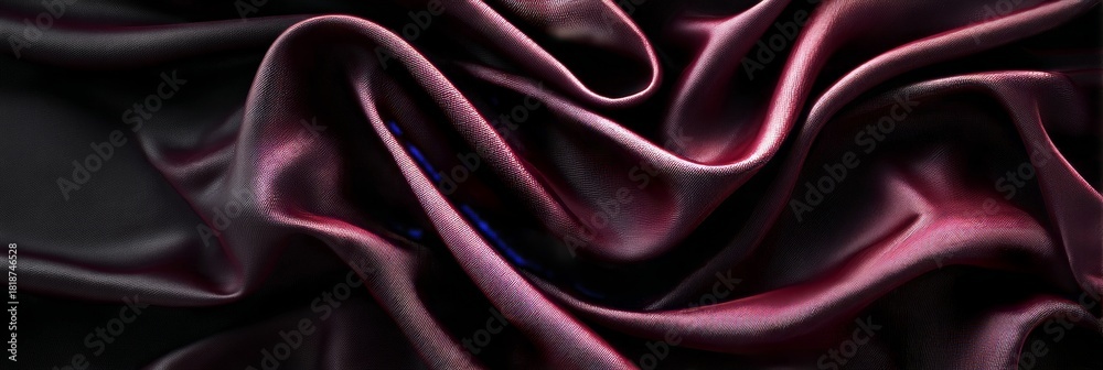 Fototapeta premium Elegant Deep Purple Abstract Silk Fabric Background with Delicate Drapery and Velvet Texture Designs