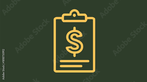 A Budget Planning Icon Representing Financial Concept and Design