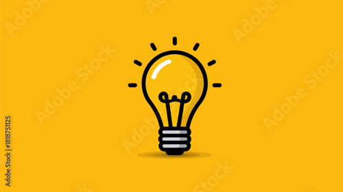 A Lightbulb Icon Representing an Idea and Creative Concept