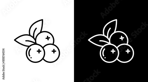 Cranberry White Icon Set Design