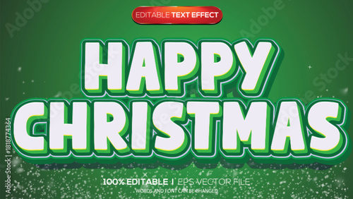 3D text effect Christmas theme