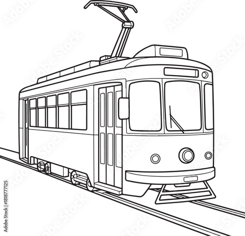 old tram in the city