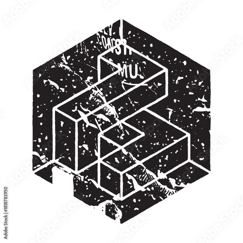 Distressed Geometric Shape