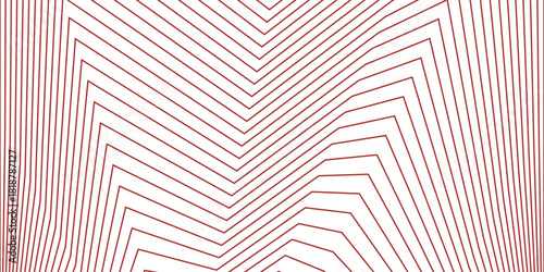 Red and white striped geometric background pattern, a maze design concept for business success and solution