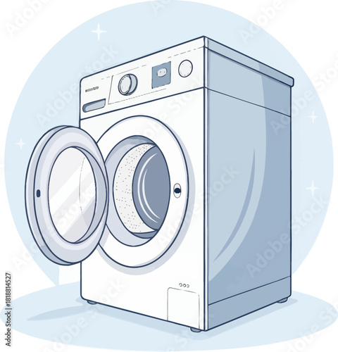 Abstract vector of a washer ring with a soft inner shape