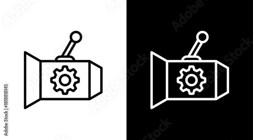 Gearbox  White Icon Set Design