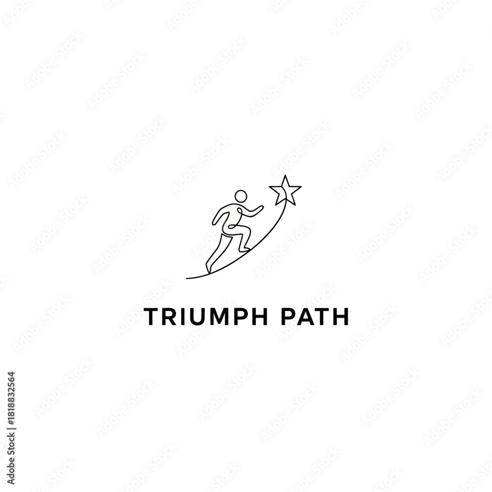Fototapeta premium Triumph Path Running Man Logo