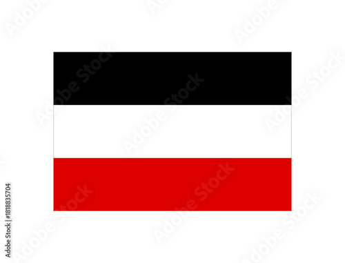 Flag of Second Reich. Flag of German Empire or Imperial Germany