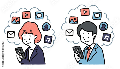 スマホを使うビジネスマン