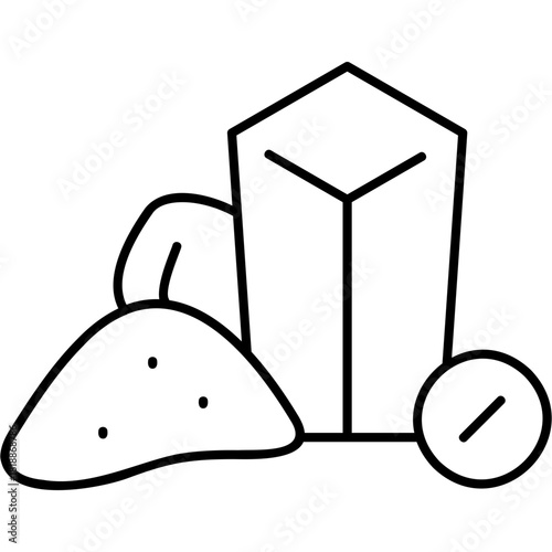 Line Art Methamphetamine Icon