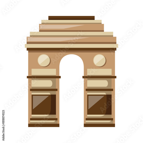 Illustration of India Gate in New Delhi, India