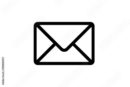 Closed mail envelope outline for email communication and contact information