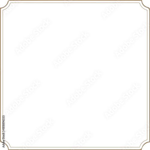 Elegant decorative border frame in brown for invitation or design