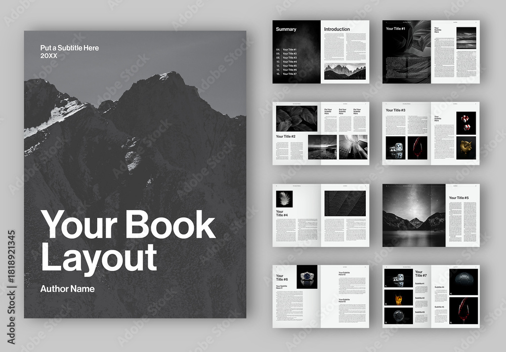 Book Layout Stock Template Adobe Stock book-layout-stock-template-adobe-stock