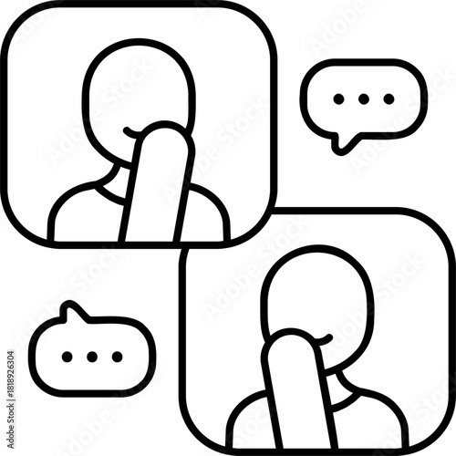 Line Art Gossip Icon
