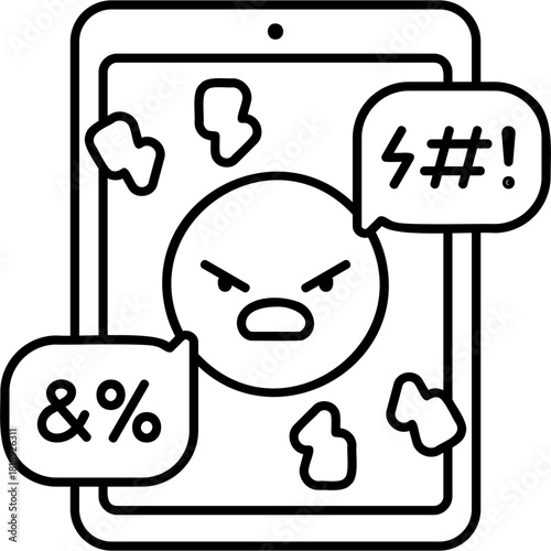 Line Art Insult Icon