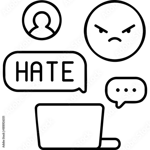 Line Art Haters Icon