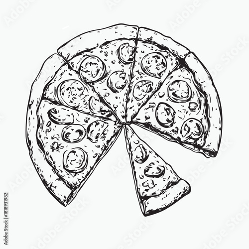 pizza slice vector illustration