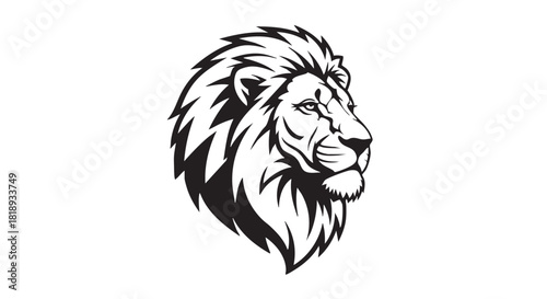 Lion Mane Silhouette Graphic Design Element for Logos and Branding