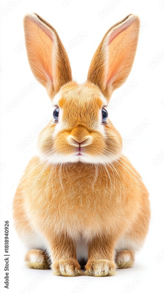 Obraz premium This charming rabbit with soft fur and expressive eyes will make a lovely backdrop for children's products or illustrations in books.