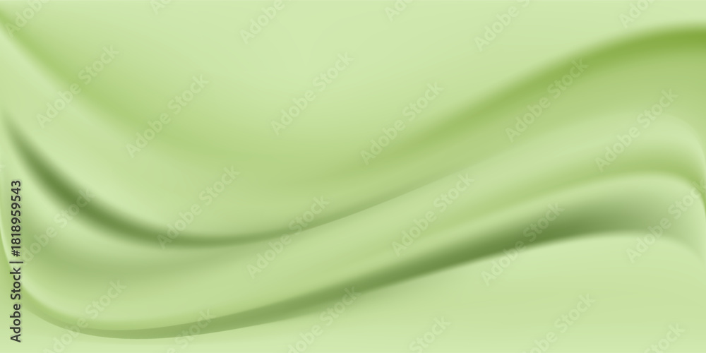 Obraz premium Green business wave banner background. Vector