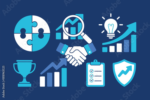 Vector illustration of colorful flat design vector icons of music instruments and audio equipment headphones, guitar, piano, microphone, vinyl, and equalizer