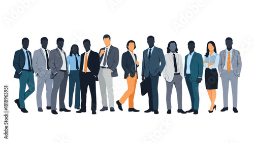 Diverse Group of Business Professionals A Team of Professionals Standing Together