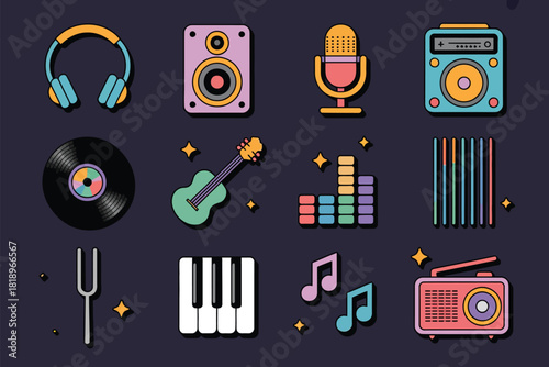 Vector illustration of fitness and gym workout essentials set with dumbbells, water bottle, jump rope, and sneakers, isolated on