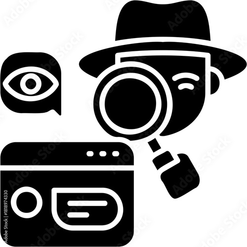 Glyph Solid Spy Icon