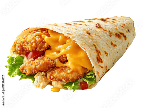 Wrap with chicken and cheese