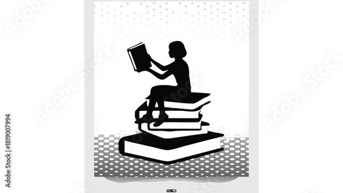 Conceptual illustration of building knowledge representing growth learning and intellectual development through abstract visual elements and vibrant colors