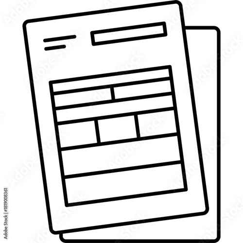 Line Art Case Brief Icon