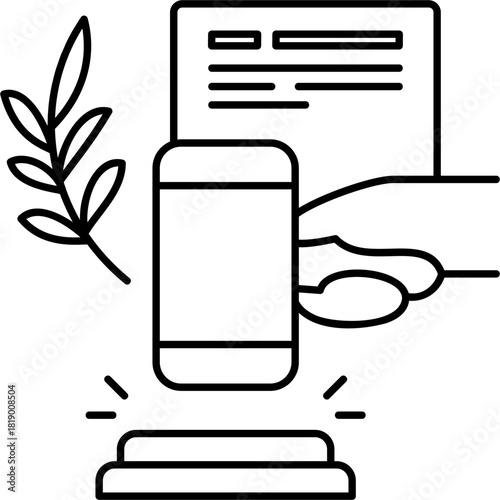 Line Art Court Decision Icon