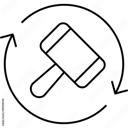 Line Art Legal Proceeding Icon