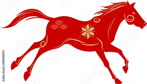 Horse Chinese Zodiac Illustration