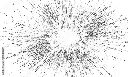 Abstract explosion radial burst ink splatter dynamic background Black ink splatter abstract burst energetic visual background