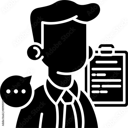 Glyph Solid Law Advisor Icon