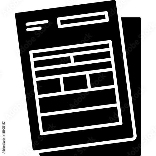 Glyph Solid Case Brief Icon