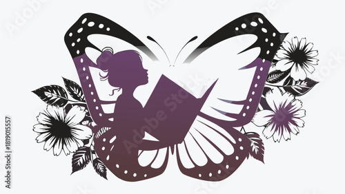 A solitary girl s silhouette gazes upwards creating a dynamic composition with a sense of wonder and contemplation perfect for inspirational or artistic themes