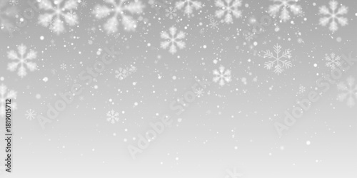 Soft matte snow overlay with falling flakes wide angle transparent texture PNG background