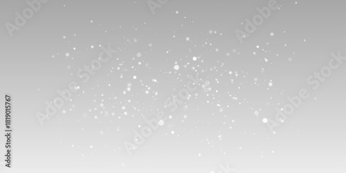 Blurred white snow particles on transparent background magical ethereal light effect overlay