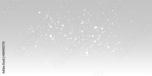 PNG falling snow on transparent background with light snowfall and snowflakes bokeh lights