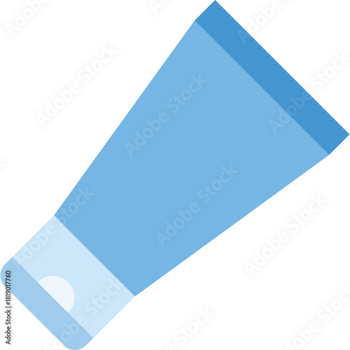 Free Download Light Blue Cosmetic Tube Squeeze Bottle With Cap For Cream Lotion Gel Or Sunscreen Product Clean Simple Vector Illustration - GFXLoad