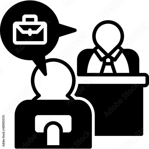 Interview Call Solid Icon